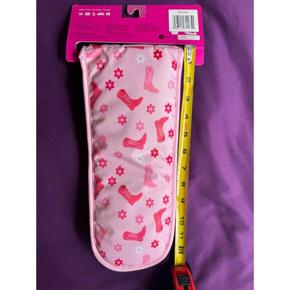 Flat Iron Straightener Cowboy Boot Travel Pouch with Heat-Resistant Lining - Picture 3 of 4